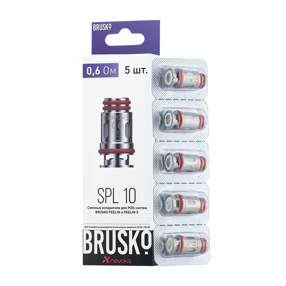 Испаритель BRUSKO Nevoks FEELIN SPL-10, 0.6 Ом 1/5