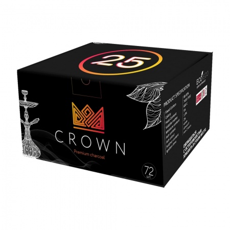 Уголь Crown 25мм 72шт 1/20