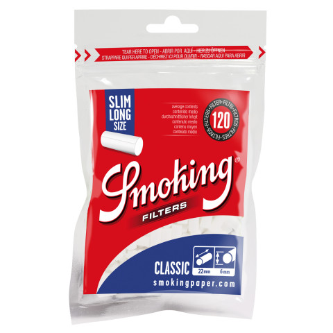 Фильтры для самокруток Smoking Slim Long 120*30 Длинные