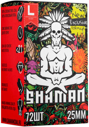 Уголь Shaman 25mm 72шт 1кг 1/20