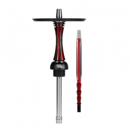 Шахта Alpha Hookah X Reverse (Red Black, 49 см, 14 мм, Шахта, Шланг, Мундштук, Нержавеющая сталь, Да)