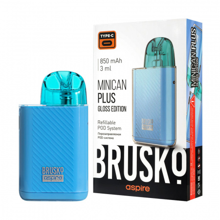 POD-система Brusko Minican Plus Gloss Edition (Sky Blue (Синий))