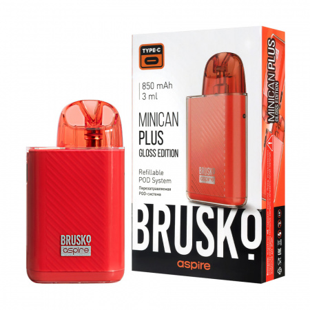 POD-система Brusko Minican Plus Gloss Edition (Красный)