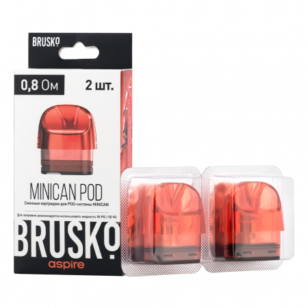 Картридж Brusko Minican 0.8 ohm 3ml 1/1 (Красный)