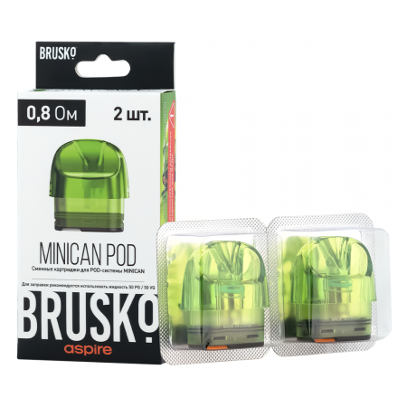 Картридж Brusko Minican 0.8 ohm 3ml 1/1 (Зелёный)
